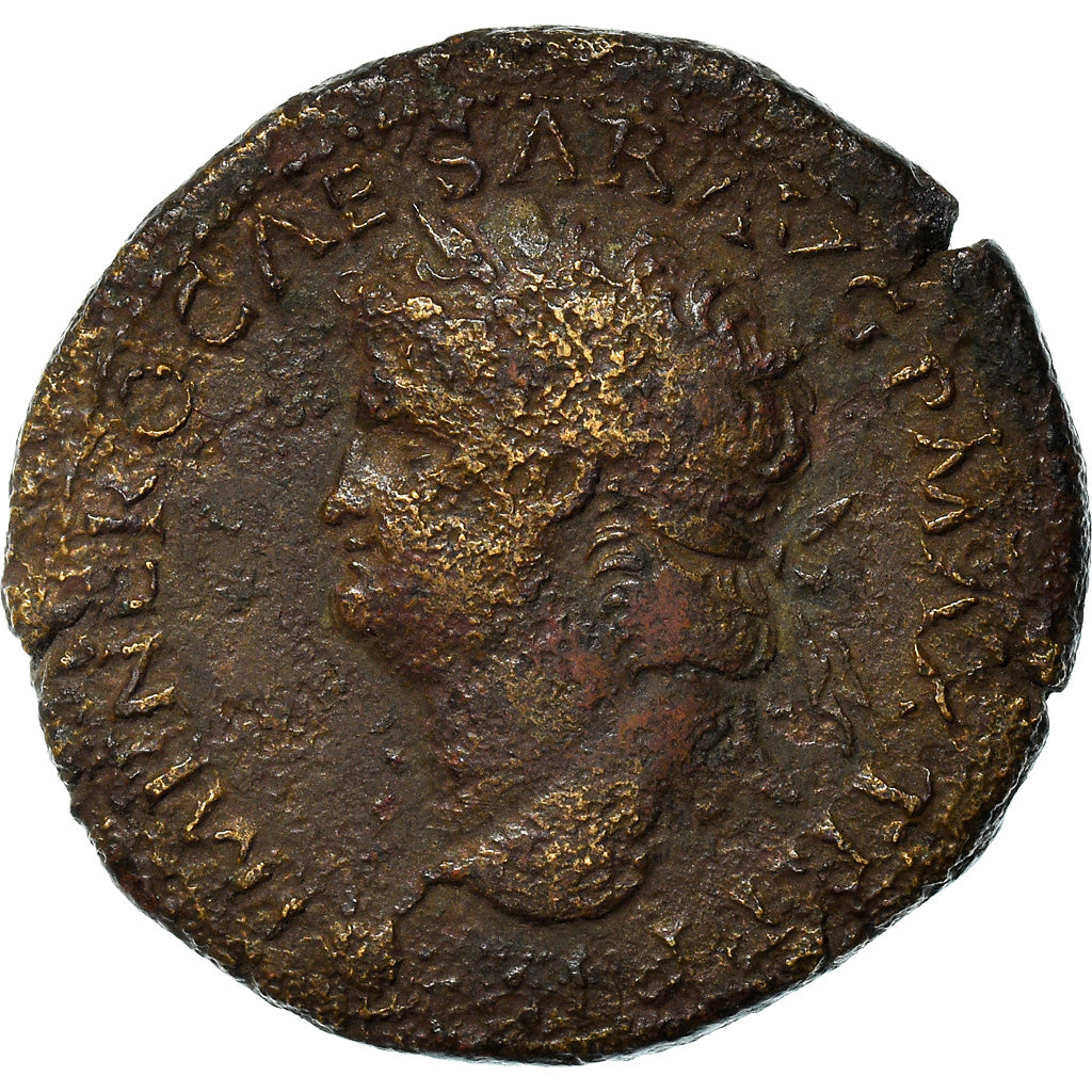 Coin, Nero, Dupondius, 66, Lyon - Lugdunum, VF(20-25), Bronze, RIC:525