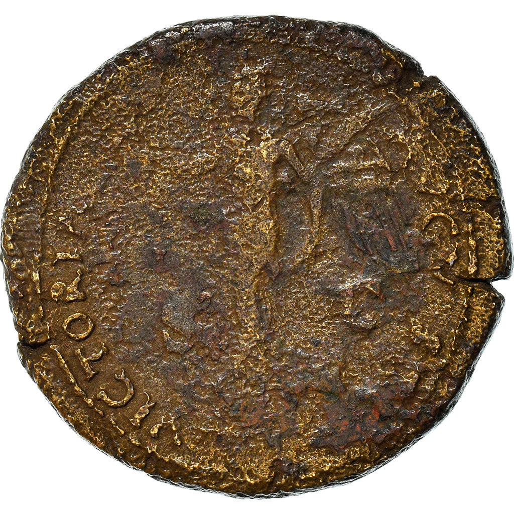 Coin, Nero, Dupondius, 66, Lyon - Lugdunum, VF(20-25), Bronze, RIC:525
