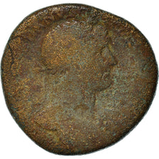 Coin, Hadrian, Sestertius, 118, Rome, VG(8-10), Bronze