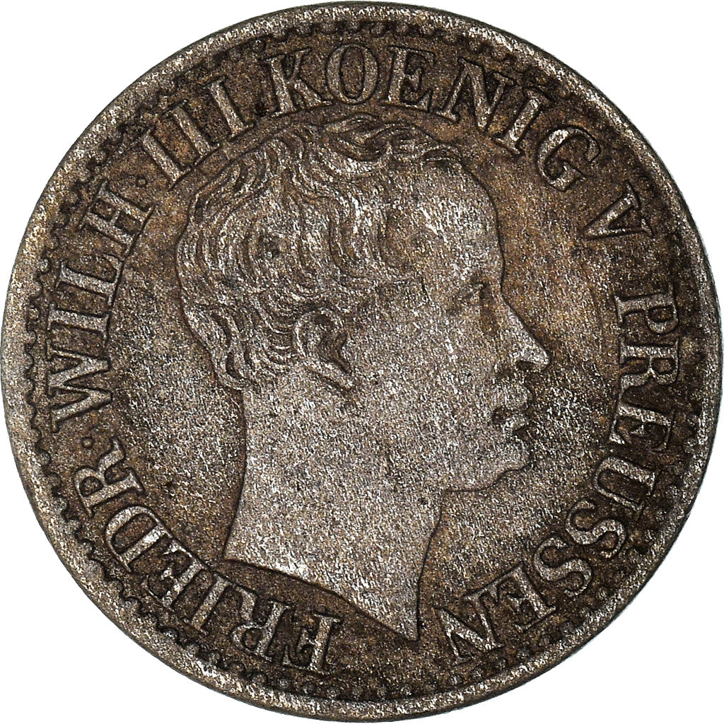 Coin, German States, PRUSSIA, Friedrich Wilhelm III, 1/2 Silber Groschen, 1825