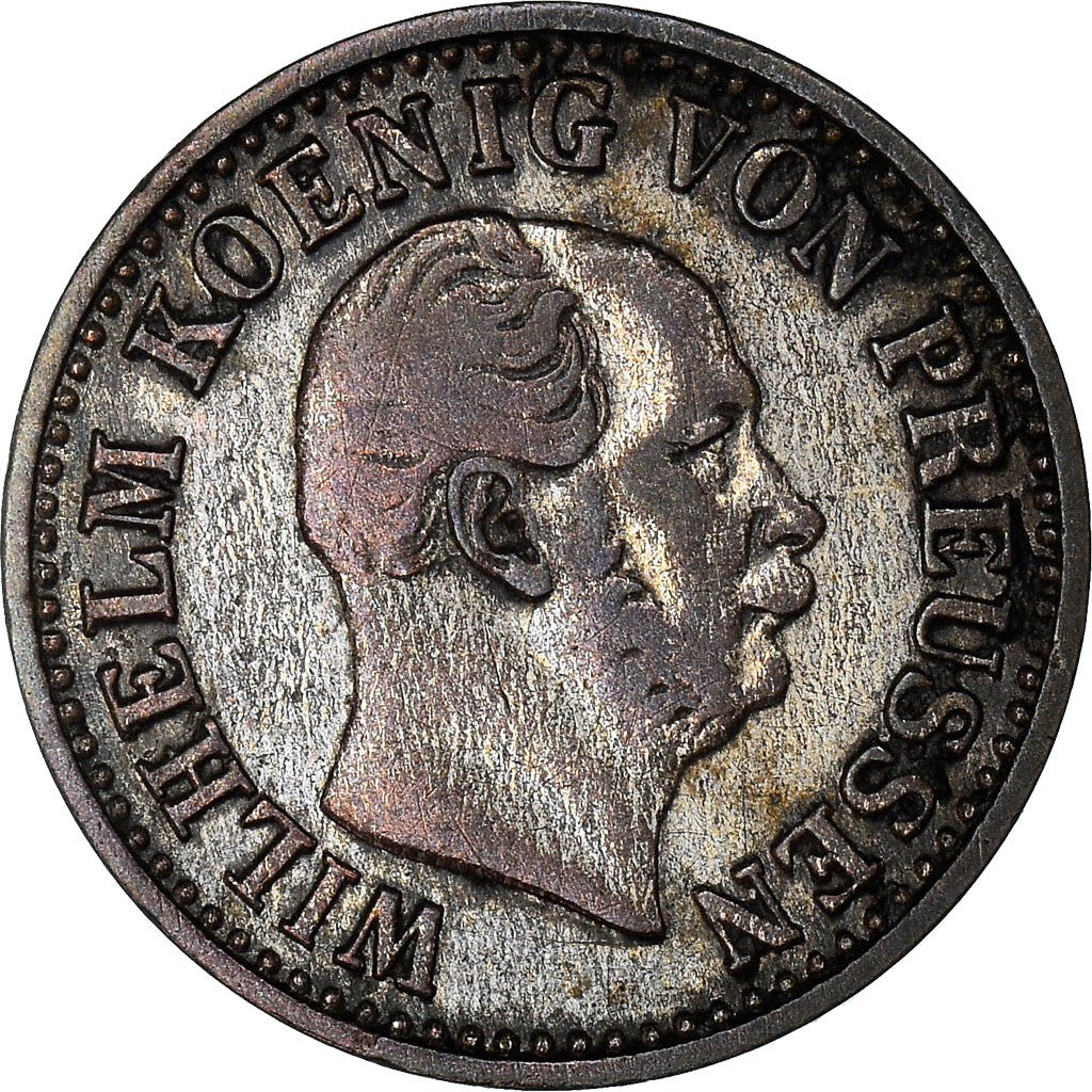 Coin, German States, PRUSSIA, Wilhelm I, 1/2 Neu-Groschen, 5 Pfennig, 1868
