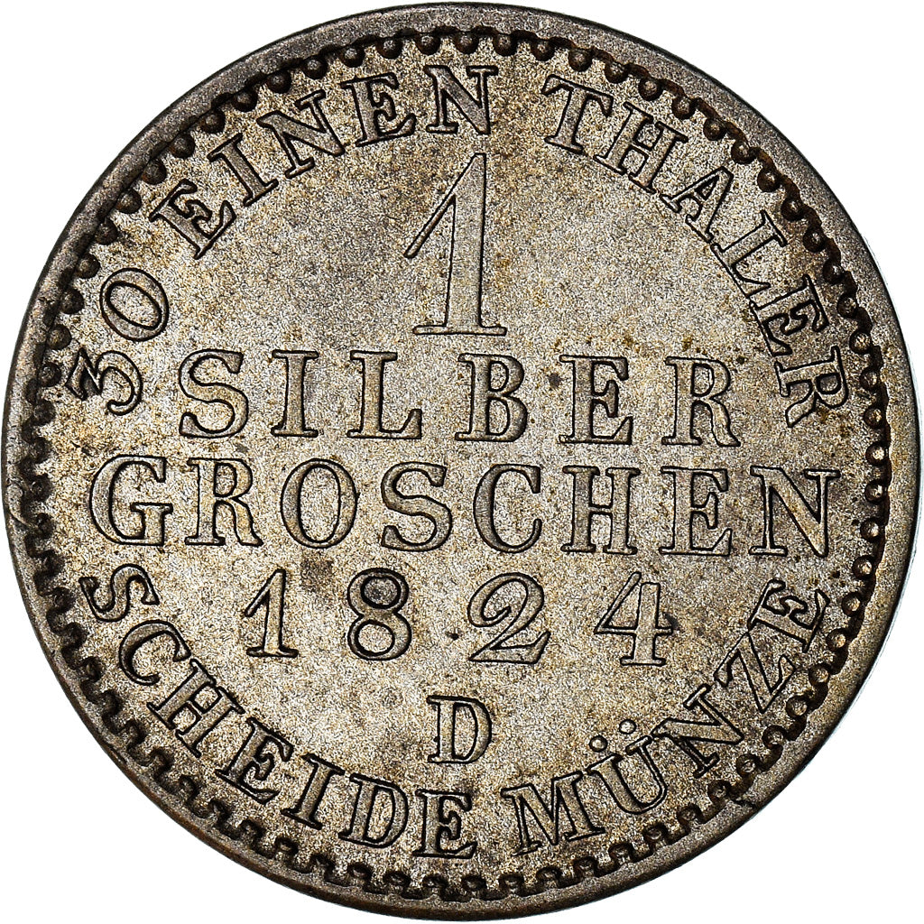 Monnaie, Etats allemands, PRUSSIA, Friedrich Wilhelm III, Groschen, 1824