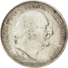 MONTENEGRO, Perper, 1909, KM #5, EF(40-45), Silver, 4.98