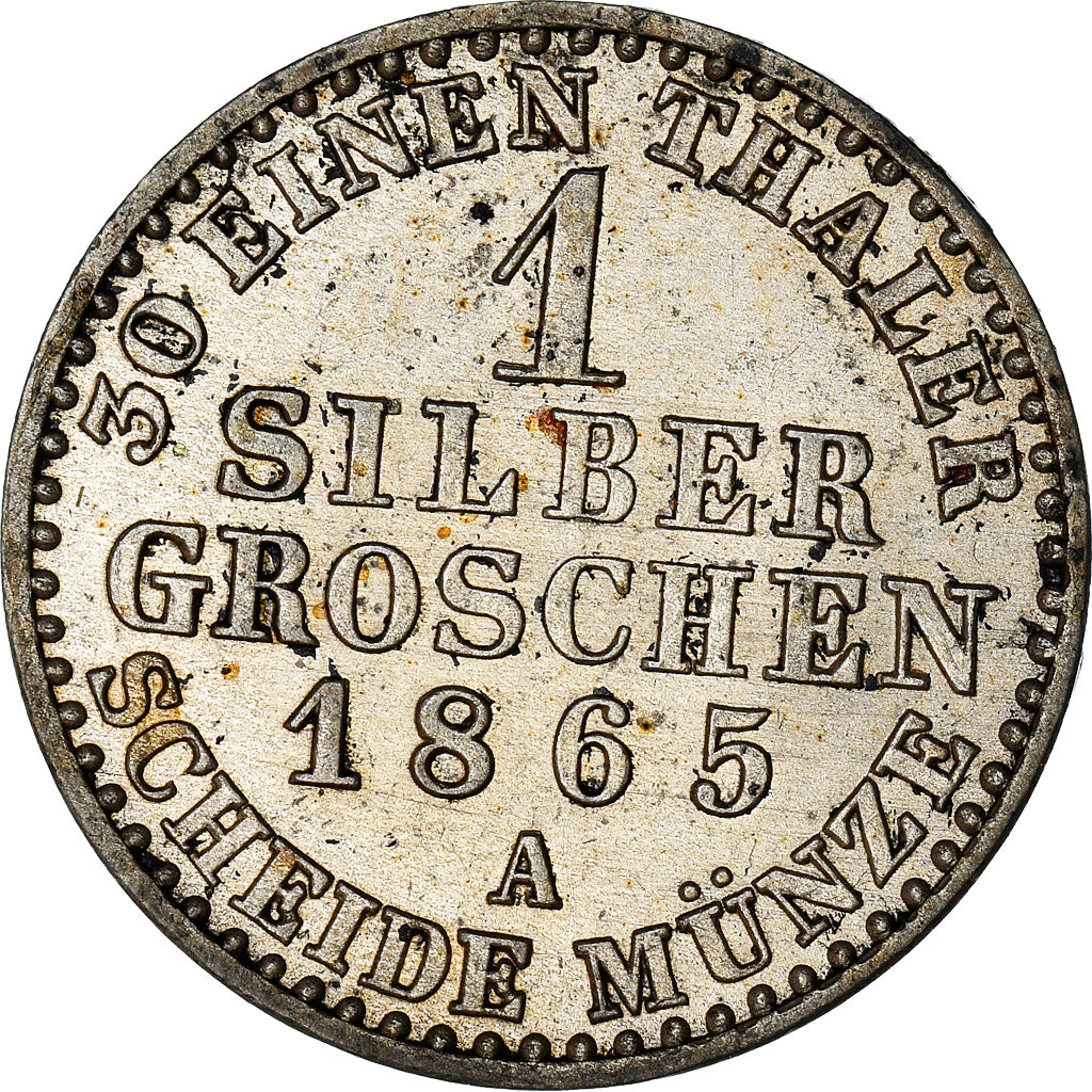 Coin, German States, PRUSSIA, Wilhelm I, Groschen, 1865, Berlin, MS(60-62)