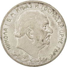 MONTENEGRO, 2 Perpera, 1910, KM #7, EF(40-45), Silver, 9.95