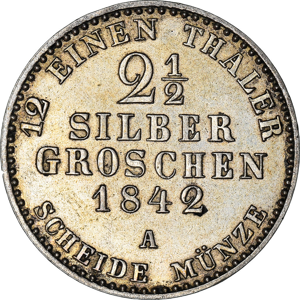 Moneta, Landy niemieckie, PRUSSIA, Friedrich Wilhelm IV, 2-1/2 Silber Groschen