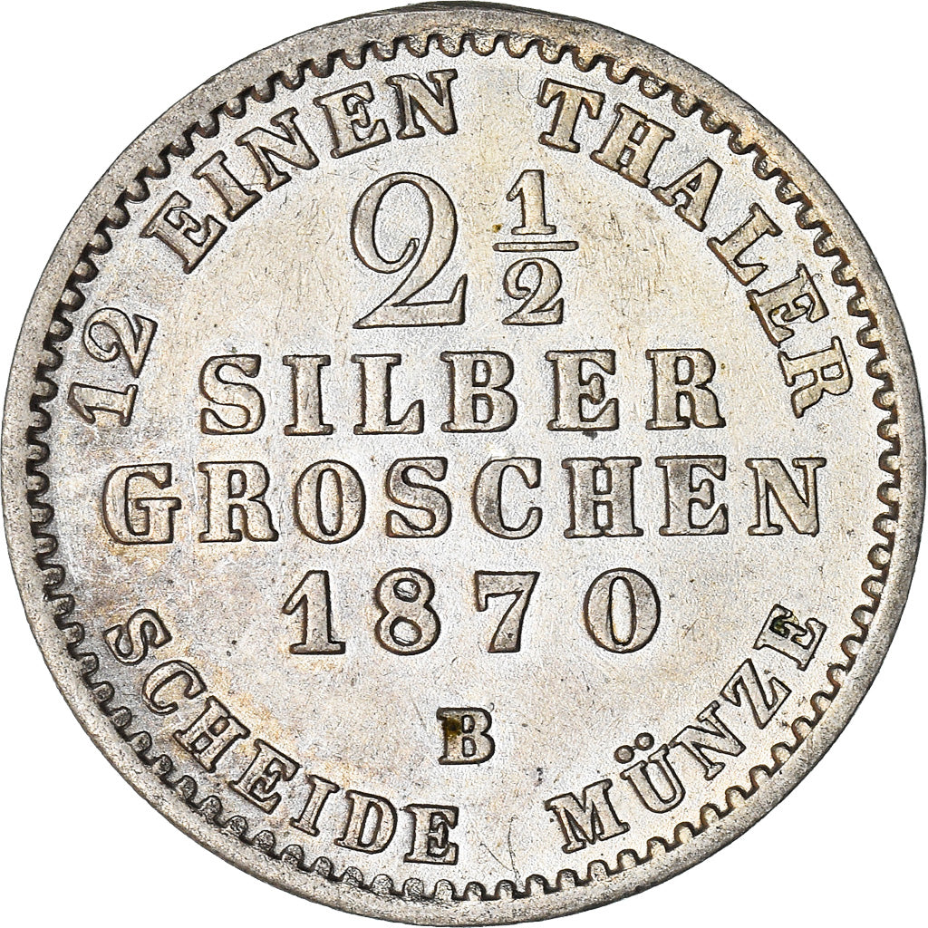 Coin, German States, PRUSSIA, Wilhelm I, 2-1/2 Silber Groschen, 1870, Berlin