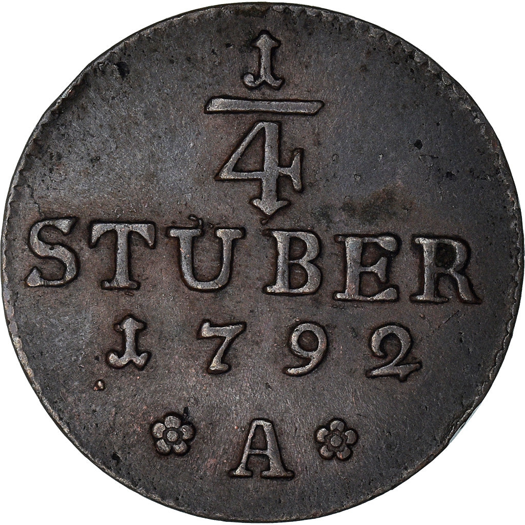 Münze, Deutsch Staaten, EAST FRIESLAND, Friedrich Wilhelm II, 1/4 Stüber