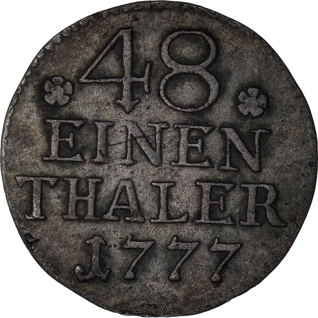 Coin, German States, PRUSSIA, Friedrich II, 1/48 Thaler, 1/2 Groschen, 1777