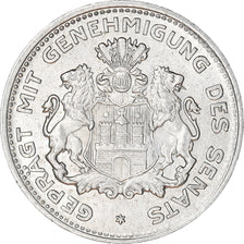 Coin, German States, Hamburg, 5/100 Verrechnungsmarke, 1923, AU(55-58), Aluminum