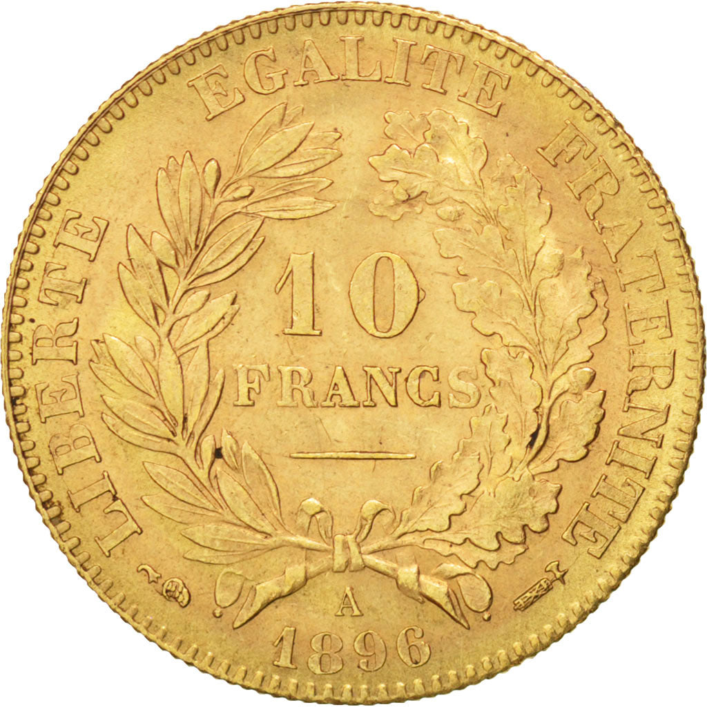 IIIème République, 10 Francs Or Cérès 1896 A, Paris, KM 830