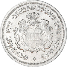 Coin, German States, Hamburg, 1/100 Verrechnungsmarke, 1923, MS(63), Aluminum
