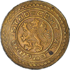 Munten, België, Ville de Gand - Stad Gent, Gent, Franken, 1915, ZF, Brass