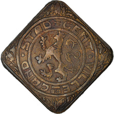 Coin, Belgium, GHENT, 2 Franken, 1915, Gand, EF(40-45), Brass Plated Iron