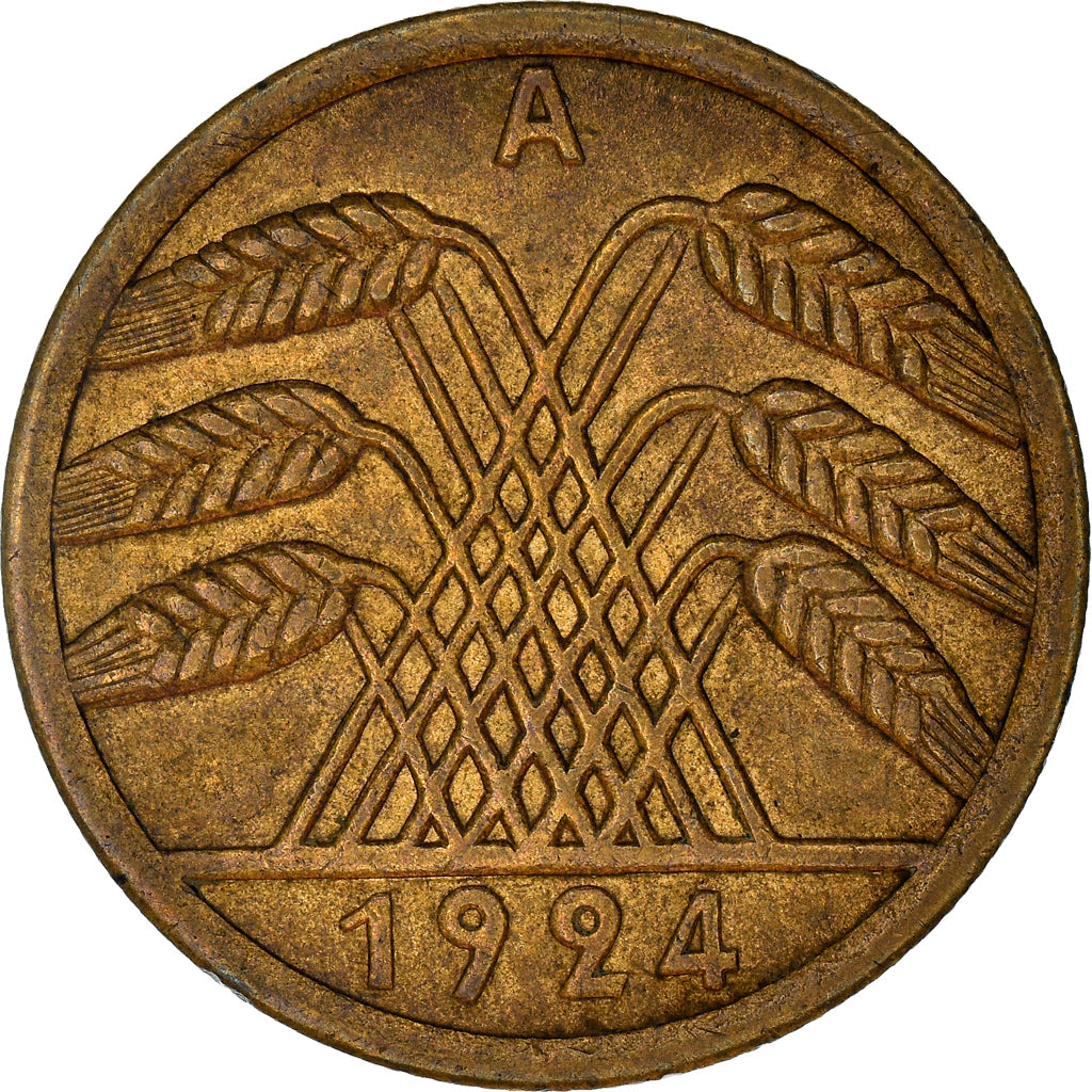 Coin, GERMANY, WEIMAR REPUBLIC, 50 Rentenpfennig, 1924, Berlin, EF(40-45)