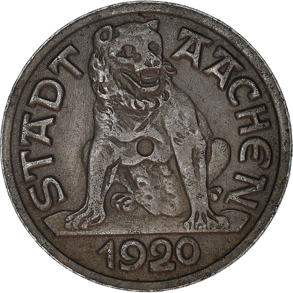 Münze, Deutschland, Stadt Aachen, Notmünze, Aachen, 10 Pfennig, 1920, SS, Iron