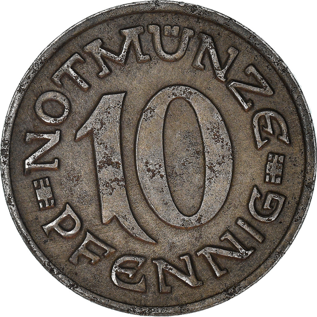 Münze, Deutschland, Stadt Aachen, Notmünze, Aachen, 10 Pfennig, 1920, SS, Iron