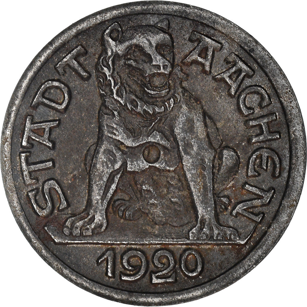 Coin, Germany, Stadt Aachen, Notmünze, Aachen, 10 Pfennig, 1920, EF(40-45)