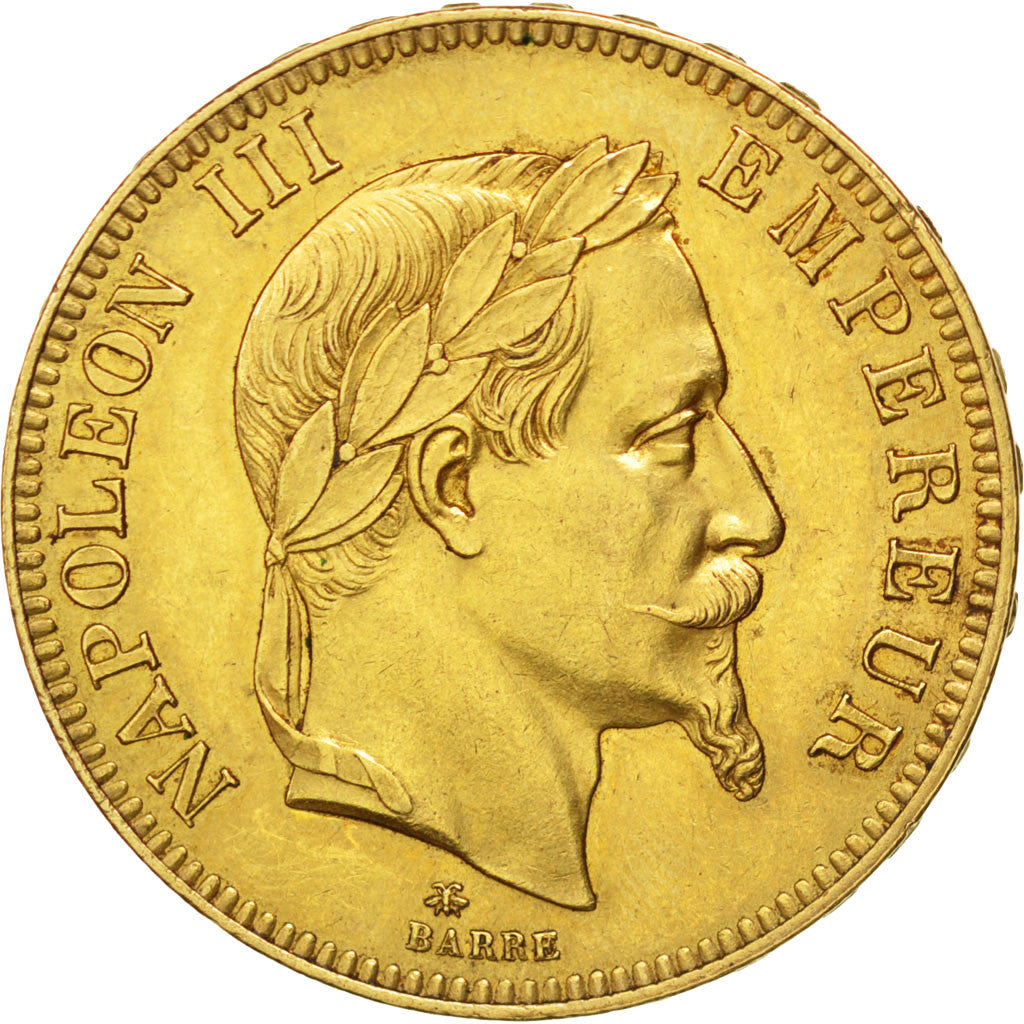 FRANCE, Napoléon III, 100 Francs, 1868, Paris, KM #802.1, AU(50-53), Gold, G...