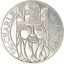 Coin, France, Charlemagne, 100 Francs, 1990, Paris, MS(63), Silver, KM:982