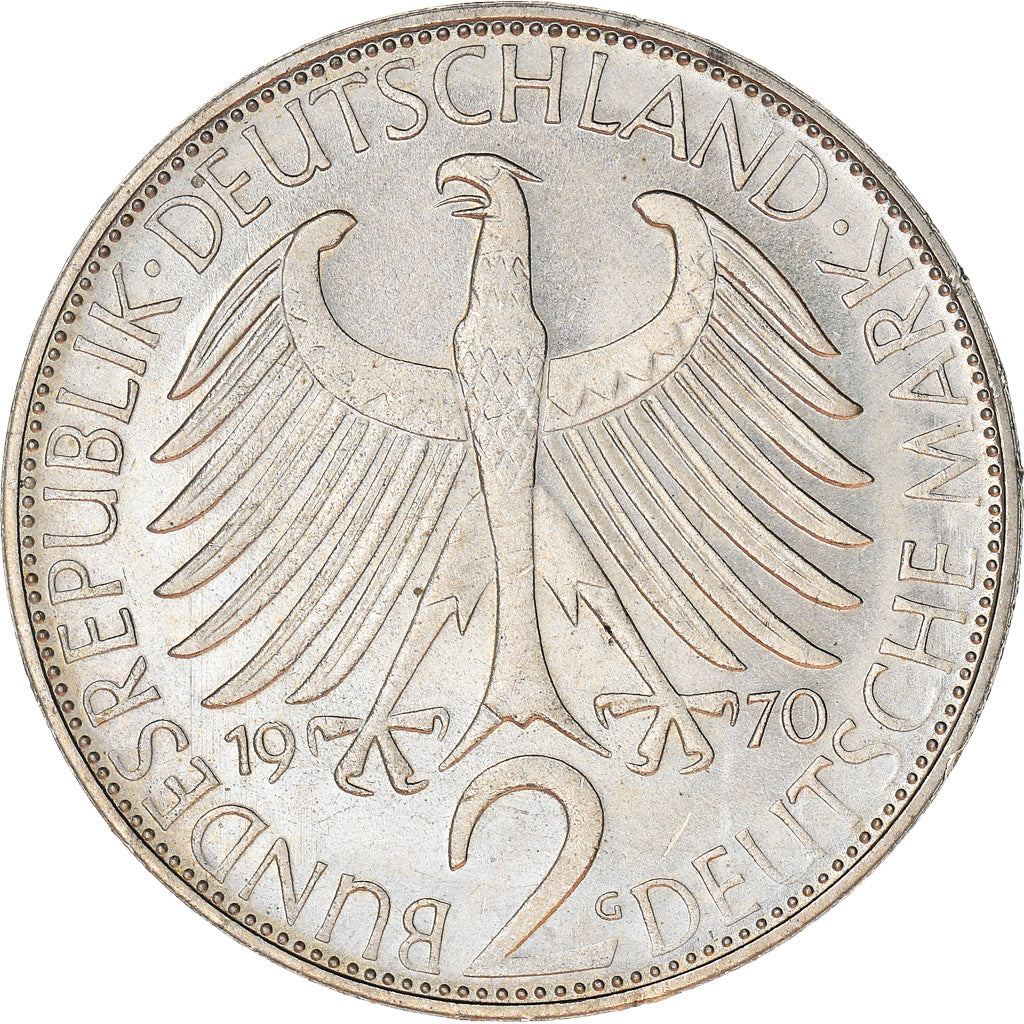 Moneta, GERMANIA - REPUBBLICA FEDERALE, 2 Mark, 1970, Karlsruhe, SPL-
