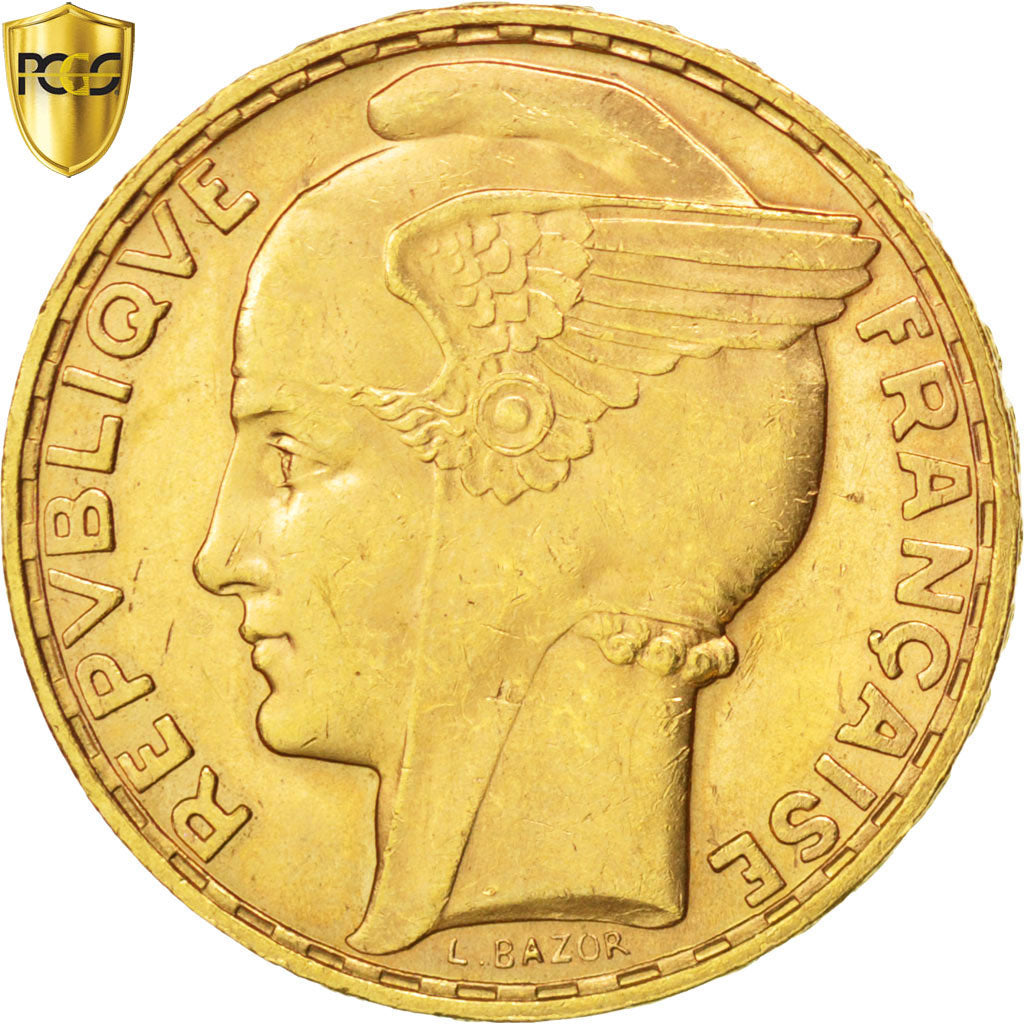 Coin, France, Bazor, 100 Francs, 1936, Paris, PCGS, MS64, MS(64), Gold, KM:880