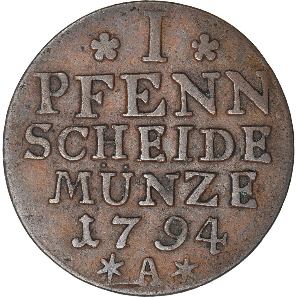 Coin, German States, PRUSSIA, Friedrich Wilhelm II, Pfennig, 1794, Berlin