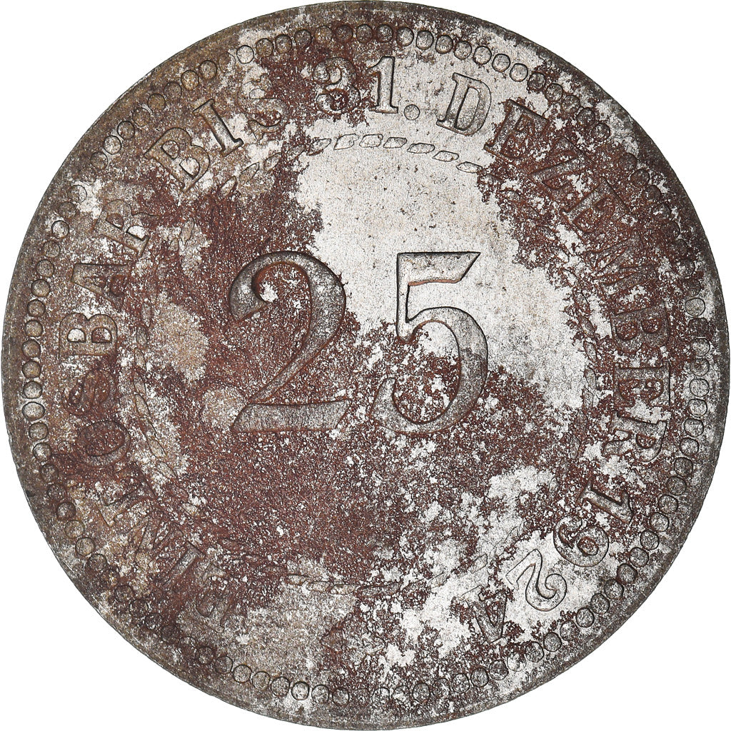 Coin, Germany, Notgeld des Herzogtums Anhalt, 25 Pfennig, 1924, VF(30-35), Iron