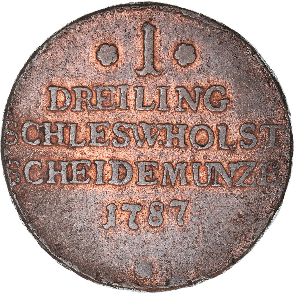 Münze, Deutsch Staaten, SCHLESWIG-HOLSTEIN, Christian VII, Dreiling, 1787, SS