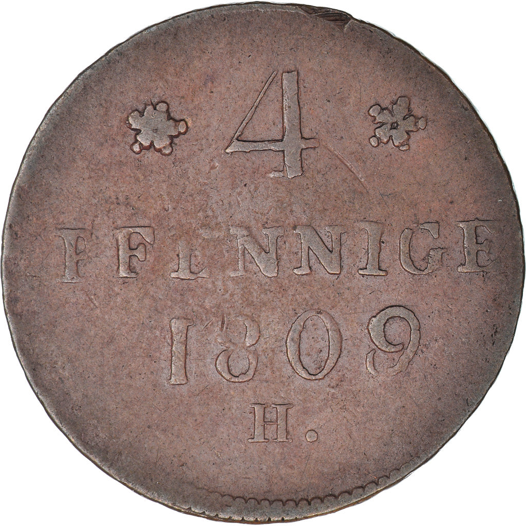 Coin, German States, SAXONY-ALBERTINE, Friedrich August I, 4 Pfennig, 1809