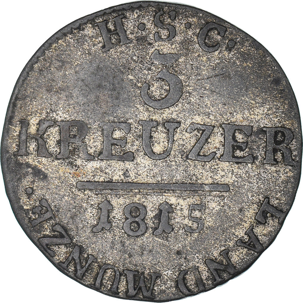 Coin, German States, SAXE-COBURG-SAALFELD, Ernst I, 3 Kreuzer, 1815, Saalfeld