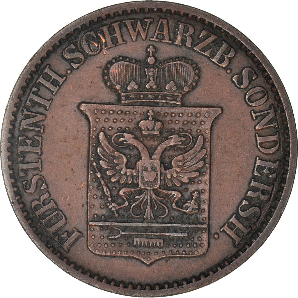 Moeda, Estados Alemães, SCHWARZBURG-SONDERSHAUSEN, G, 3 Pfennig, 1870