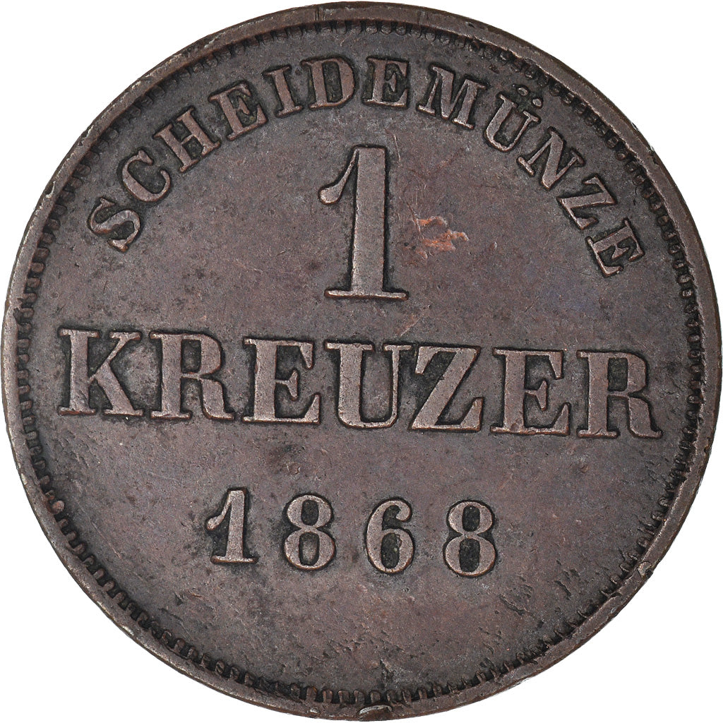 Coin, German States, SCHWARZBURG-RUDOLSTADT, Albrecht, Kreuzer, 1868, EF(40-45)