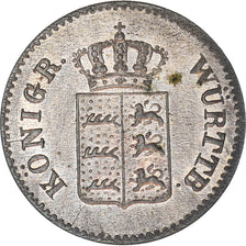 Coin, German States, WURTTEMBERG, Wilhelm I, Kreuzer, 1845, AU(55-58), Silver