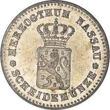 Moeda, Estados Alemães, NASSAU, Adolph, Kreuzer, 1861, Wiesbaden, AU(55-58)
