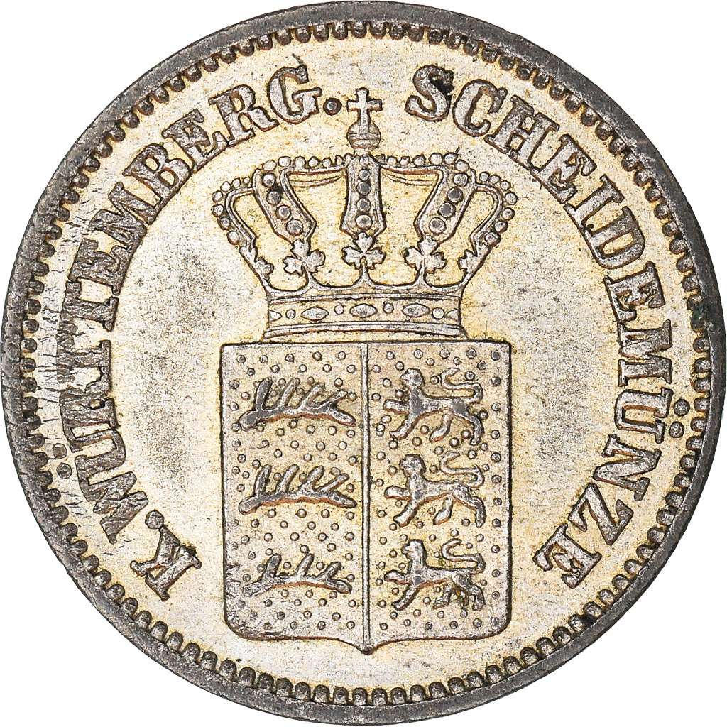 Monnaie, Etats allemands, WURTTEMBERG, Karl I, Kreuzer, 1867, SUP, Argent