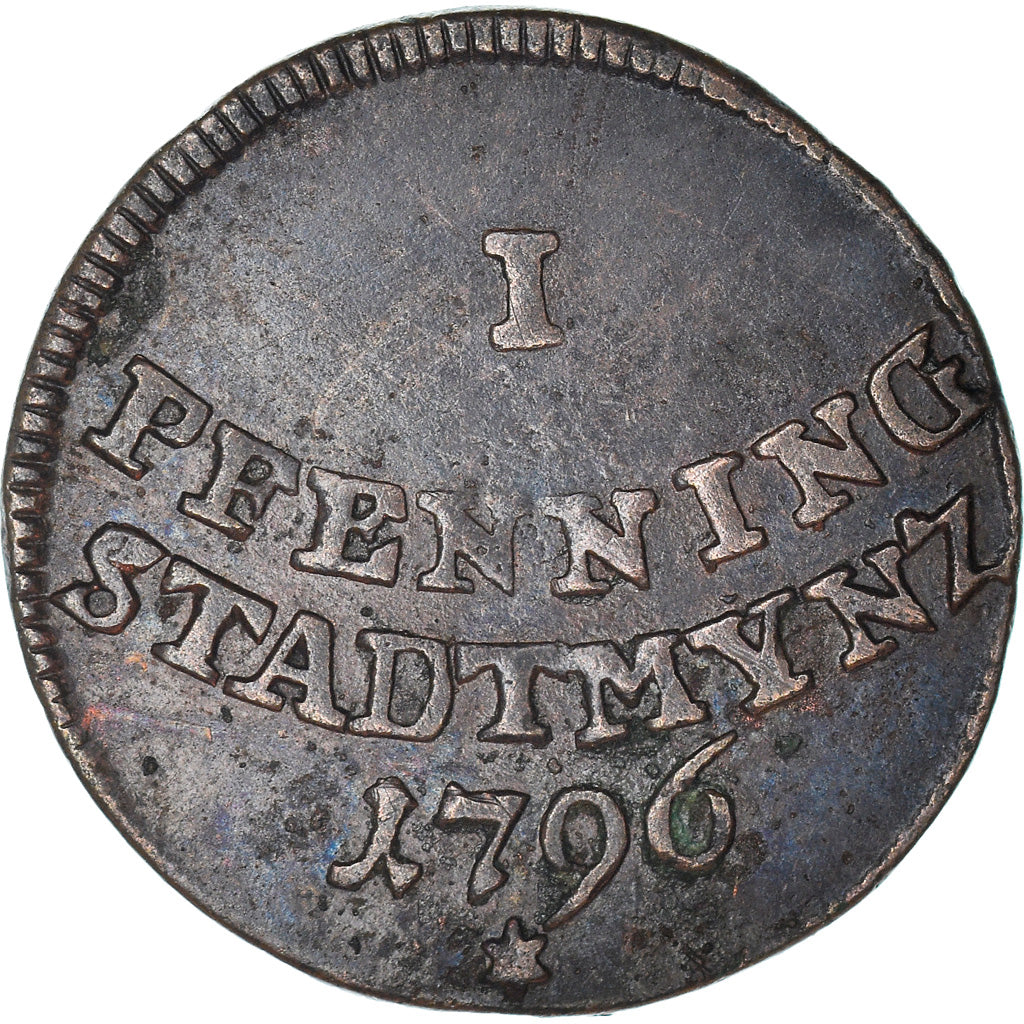 Coin, German States, AUGSBURG, Pfennig, 1796, EF(40-45), Copper, KM:189