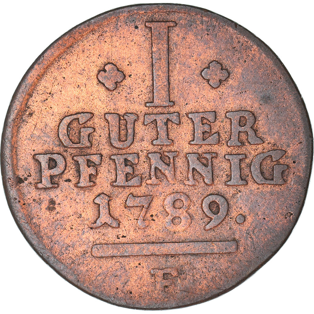 Moneta, Stati tedeschi, SCHAUMBURG-HESSEN, Wilhelm IX, Pfennig, 1789, Cassel