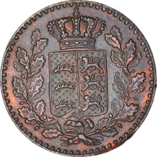 Münze, Deutsch Staaten, WURTTEMBERG, Karl I, 1/2 Kreuzer, 4 Pfennig, 1866, VZ