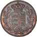Münze, Deutsch Staaten, WURTTEMBERG, Karl I, 1/2 Kreuzer, 4 Pfennig, 1866, VZ