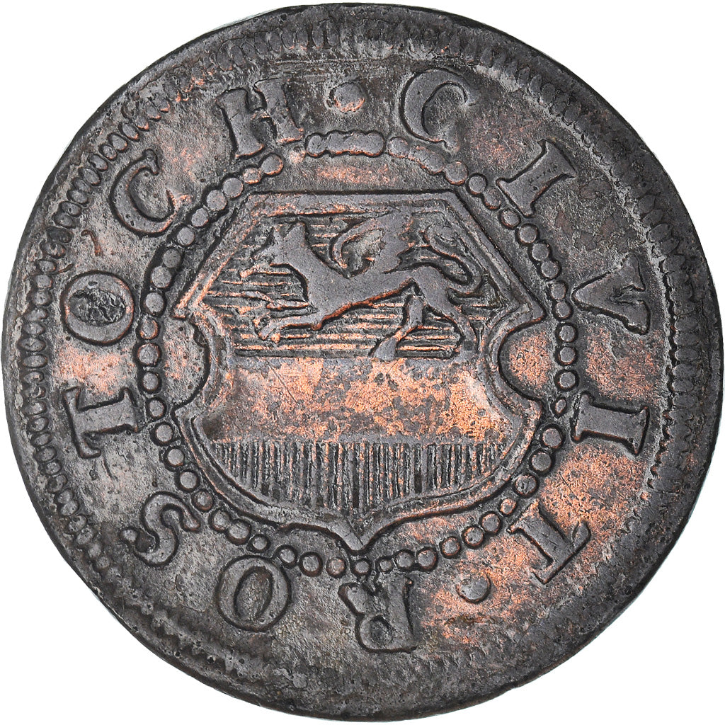 Coin, German States, ROSTOCK, 3 Pfennig, Dreiling, 1747, VF(30-35), Copper