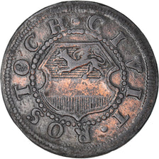 Coin, German States, ROSTOCK, 3 Pfennig, Dreiling, 1747, VF(30-35), Copper