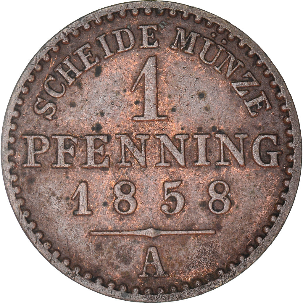 Coin, German States, LIPPE-DETMOLD, Paul Friedrich Emil Leopold III, Pfennig