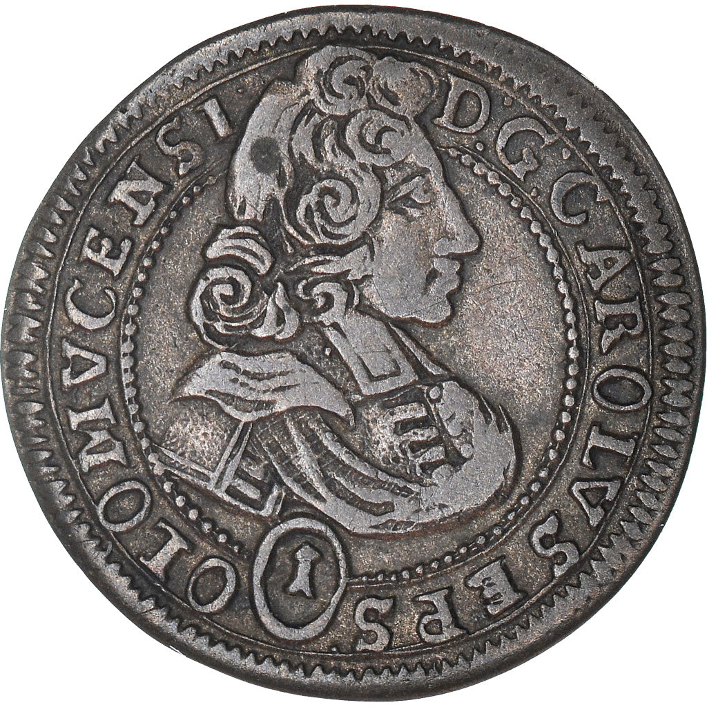 Moneta, Stati austriaci, OLMUTZ, Karl III Josef, Kreuzer, 1704, BB, Argento