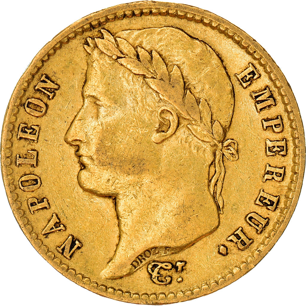 Münze, Frankreich, Napoléon I, 20 Francs, 1813, Paris, SS, Gold, KM:695.1