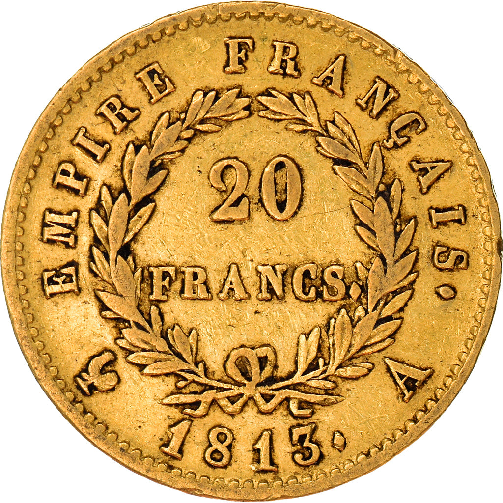 Münze, Frankreich, Napoléon I, 20 Francs, 1813, Paris, SS, Gold, KM:695.1