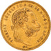 Munten, Hongarije, Franz Joseph I, 8 Forint 20 Francs, 1878, ZF+, Goud, KM:455.1