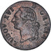 Monnaie, France, Louis XVI, Sol à l'Ecu, 1791, Lille, TTB, Cuivre, Gadoury:350
