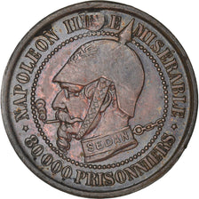 Coin, France, Napoleon III, Module de 5 Centimes, 1871, Paris, Satirique