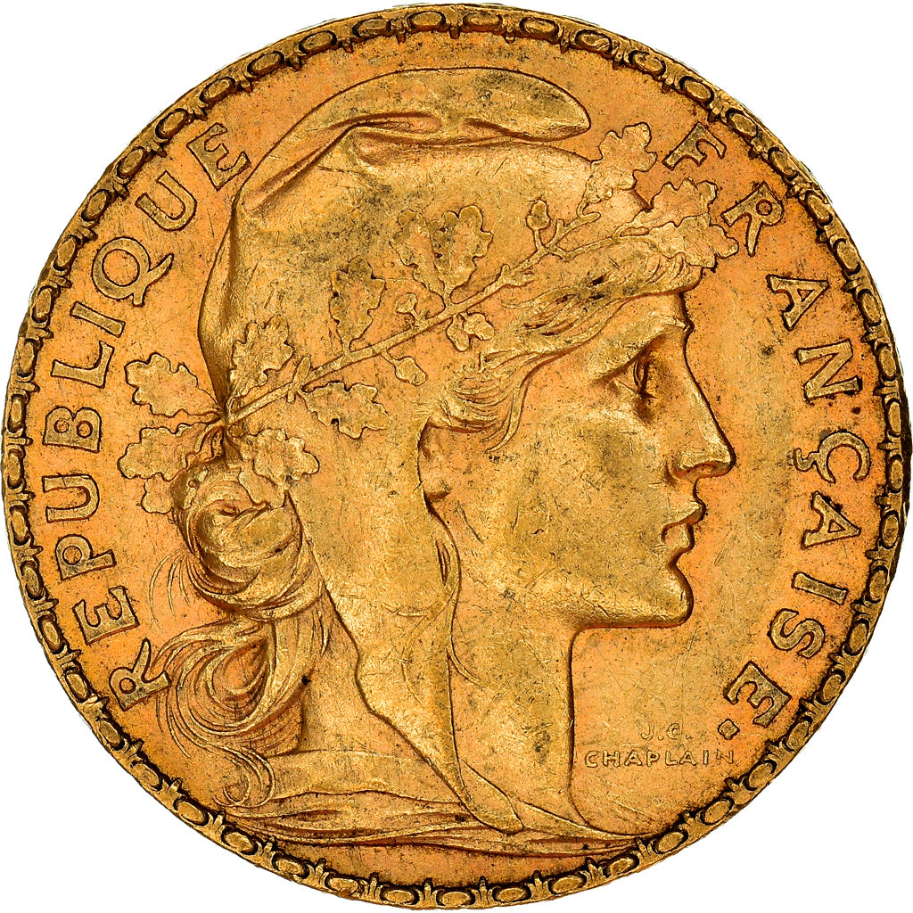 Coin, France, Marianne, 20 Francs, 1900, Paris, EF(40-45), Gold, KM:847
